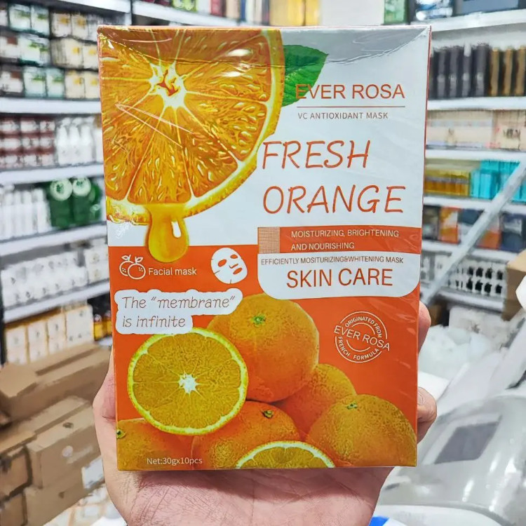 ماسک ورقه ای پرتقال خونی EVER ROSA (پک 10 عددی)