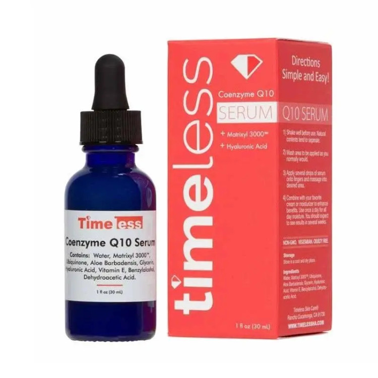 سرم بوتاکس قوی و هیالورونیک اسید تایملس قرمز Timeless Coenzyme Q10