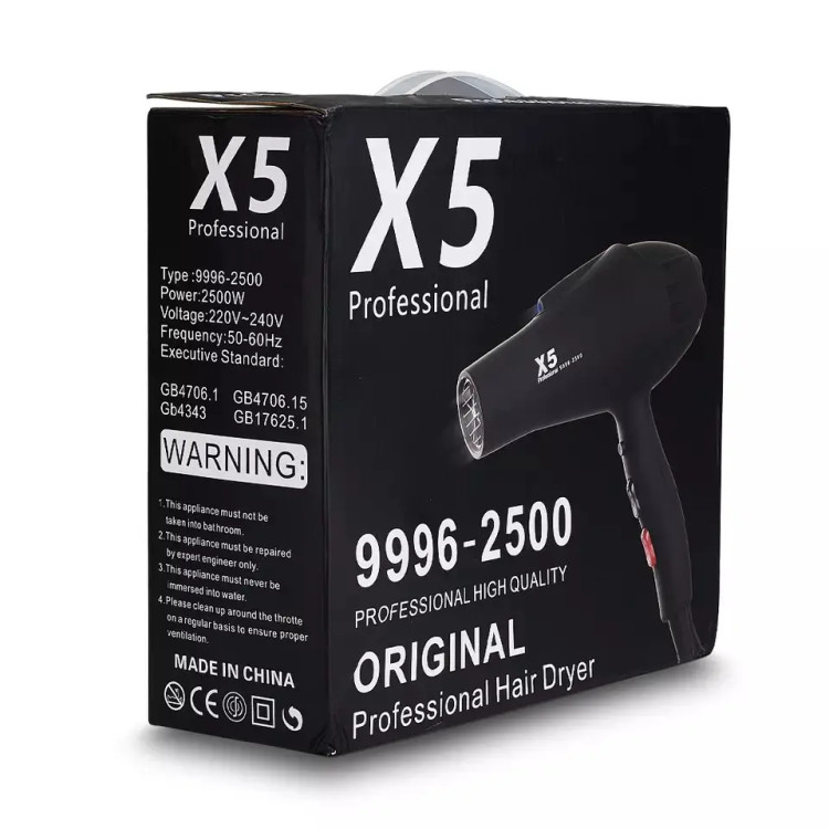 سشوار حرفه ای X5 قدرت 2200 وات مدل 9996صددرصدتضمینی