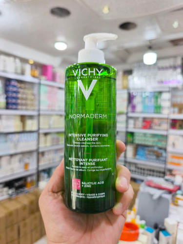 ژل شستشوی صورت ویشی مدل Normaderm مخصوص پوست چرب حجم 400 میل