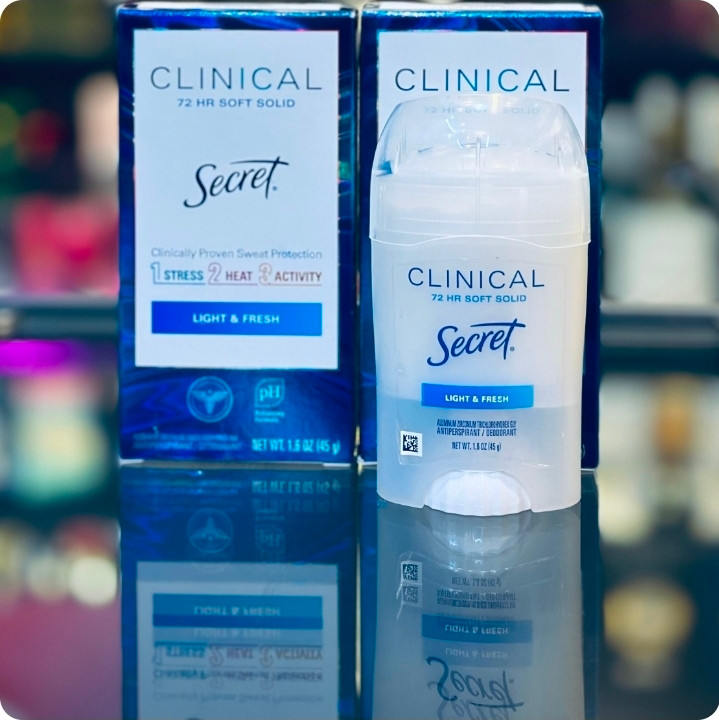 استیک مام ضد تعریق کلینیکال سکرت Secret مدل Light & Fresh - محافظت 72 ساعته | وزن 45 گرم