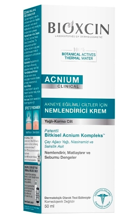کرم ضد جوش مدل ACNIUM مناسب پوست چرب و مختلط بیوکسین حجم 50 میل