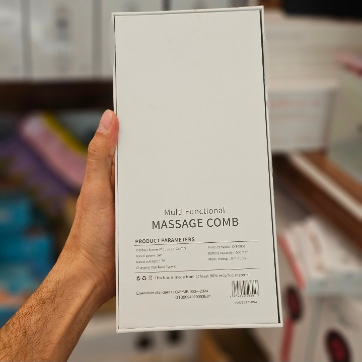 شانه ماساژور سر مدل XYT-0801 با قابلیت افزودن روغن یا مواد تقویت کننده