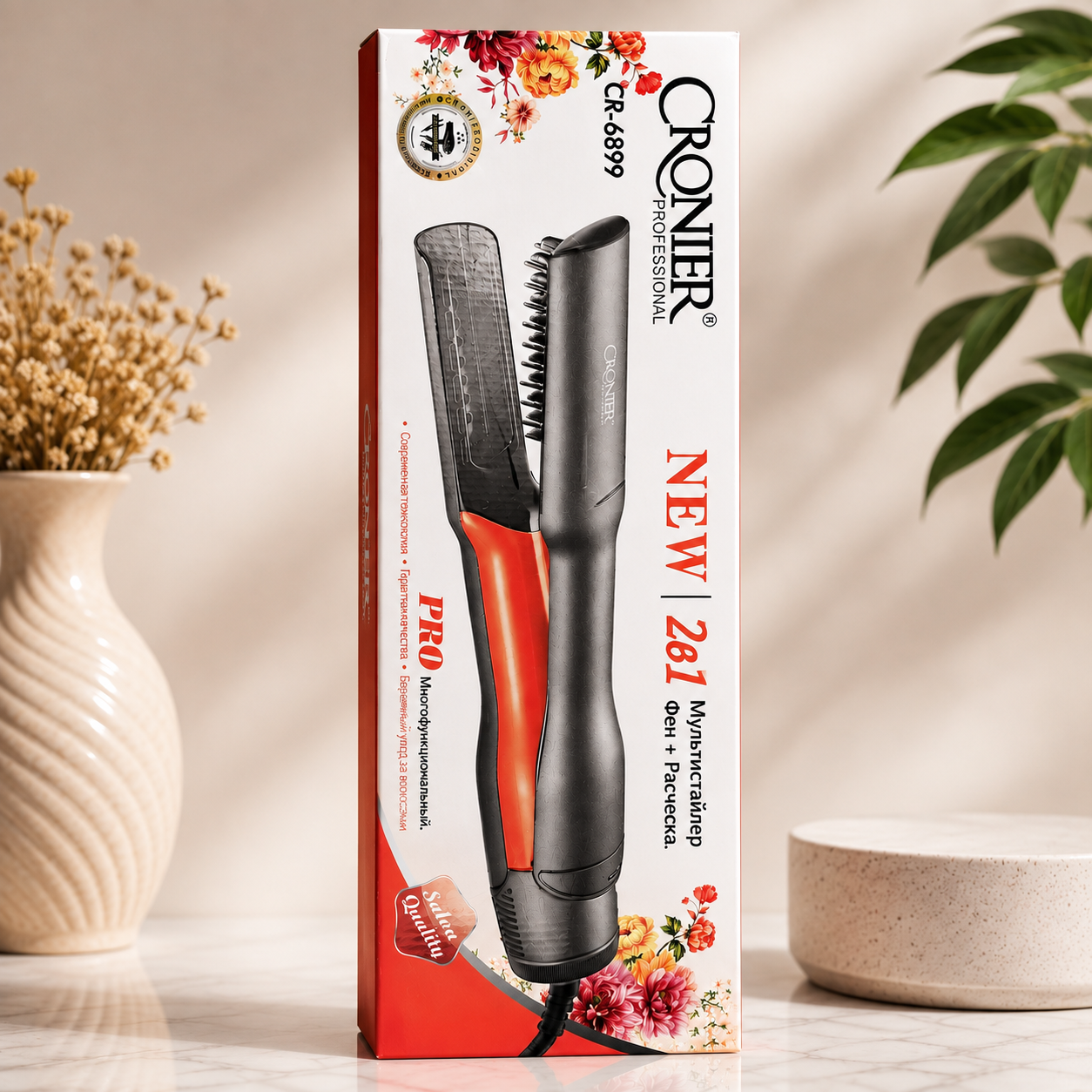 سشوار و شانه چند منظوره کرونیر مدل CR-6899 اصل