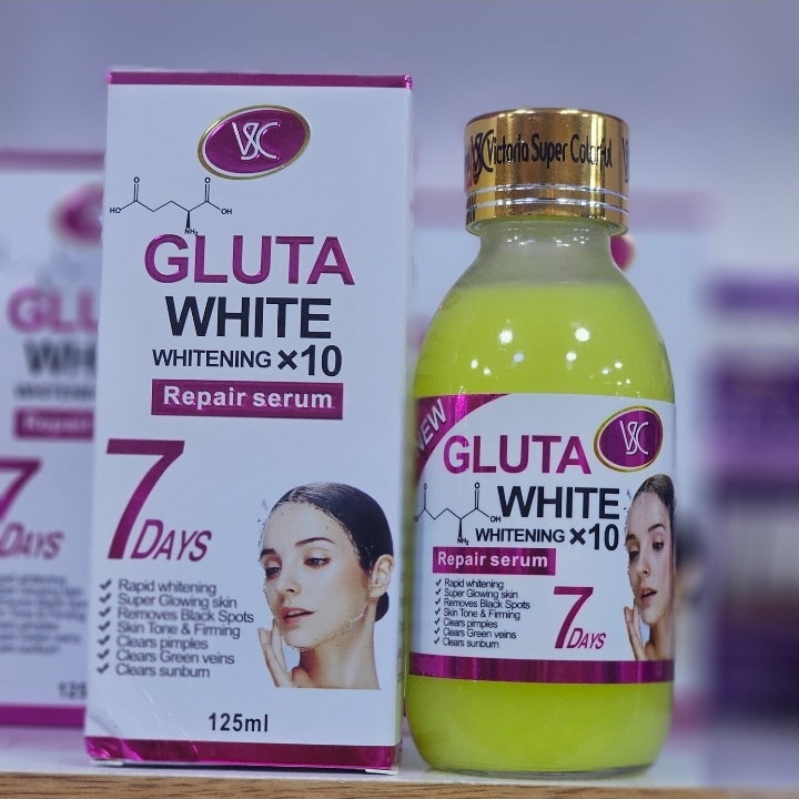 سرم سفید کننده 7 روزه کنسانتره گلوتاتیون victoria super colorful حجم 125 میلی لیتر